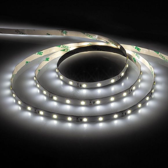 Лента светодиодная LEDх60/м 5м 4.8w/m 12в дневной (27603)