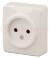 Розетка 2P, 16A-250В, ОУ, Эра Эксперт, сл.кость, 11-2201-02