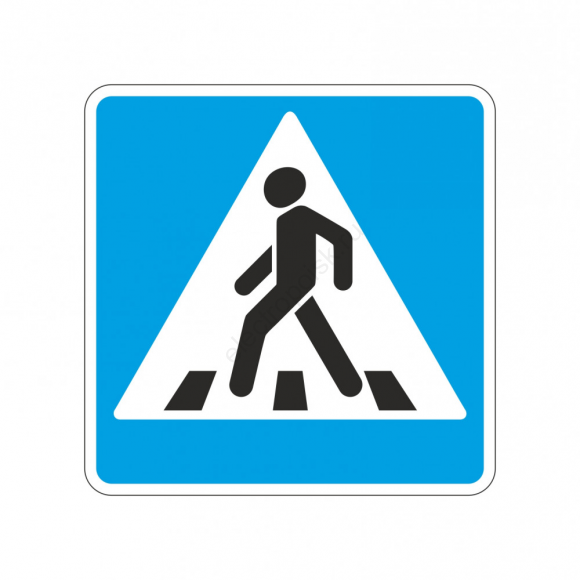 Дорожный знак 5.19.1 "Пешеходный переход" анимационный 900*900 (левый) Э955489ЕК