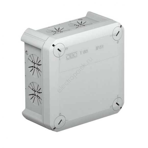 Коробка распаячная T60 114x114x57 вводы для разгрузки натяжения (2007803)