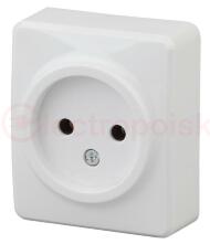 Розетка 2P, 16A-250В, ОУ, Эра Эксперт, белый, 11-2201-01 Розетка 2P, 16A-250В, ОУ, Эра Эксперт, белый, 11-2201-01