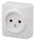 Розетка 2P, 16A-250В, ОУ, Эра Эксперт, белый, 11-2201-01