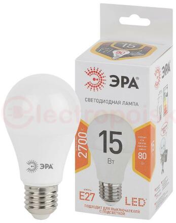 Лампа светодиодная LED A60-15W-827-E27(диод,груша,15Вт,тепл,E27)