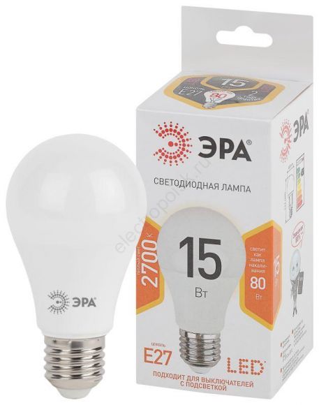 Лампа светодиодная LED A60-15W-827-E27(диод,груша,15Вт,тепл,E27) (Б0020592)