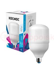 Лампа светодиодная LED 40Вт 220В Е27 D100х189 4500К белый 3650 лм Космос Лампа светодиодная LED 40Вт 220В Е27 D100х189 4500К белый 3650 лм Космос
