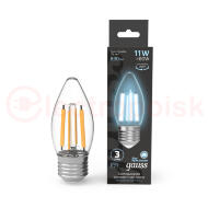 Лампа светодиодная LED 7Вт 580Лм 4100К белая Е27 Свеча Filament Gauss Лампа светодиодная LED 7Вт 580Лм 4100К белая Е27 Свеча Filament Gauss
