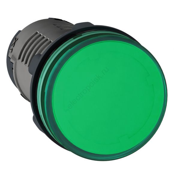 Лампа сигнальная зеленая LED 220В DC 