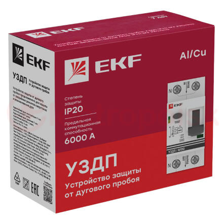 Устройство защиты от дугового пробоя (УЗДП) 2P 40А EKF PROxima Устройство защиты от дугового пробоя (УЗДП) 2P 40А EKF PROxima