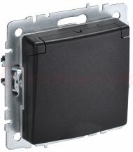 BRITE Розетка с заземлением с защитными шторками и крышкой 16А IP20 РСбш10-3-БрЧ черный BRITE Розетка с заземлением с защитными шторками и крышкой 16А IP20 РСбш10-3-БрЧ черный