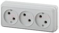 Розетка Intro Quadro 2-205-01 без заземления трехместная 3х2P, 16А-250В, IP20, ОУ, белый Розетка Intro Quadro 2-205-01 без заземления трехместная 3х2P, 16А-250В, IP20, ОУ, белый