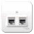 Розетка BLANCA наружная двойная компьютерная RJ45+телефонная RJ11, кат.5e, с изолирующей пластиной, белый