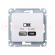 GLOSSA USB РОЗЕТКА A + тип-C 45W высокоскор.заряд. QC, PD, механизм, БЕЖЕВЫЙ GLOSSA USB РОЗЕТКА A + тип-C 45W высокоскор.заряд. QC, PD, механизм, БЕЖЕВЫЙ