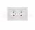 Розетка Бриллиант двойная без заземления белая