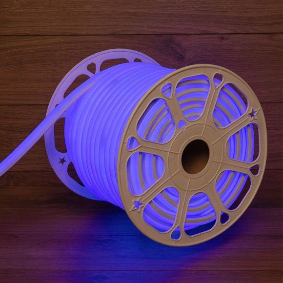 Гибкий неон профессиональный LED SMD, форма – D, 16х16 мм, синий, 120 LED/м, бухта 50 м