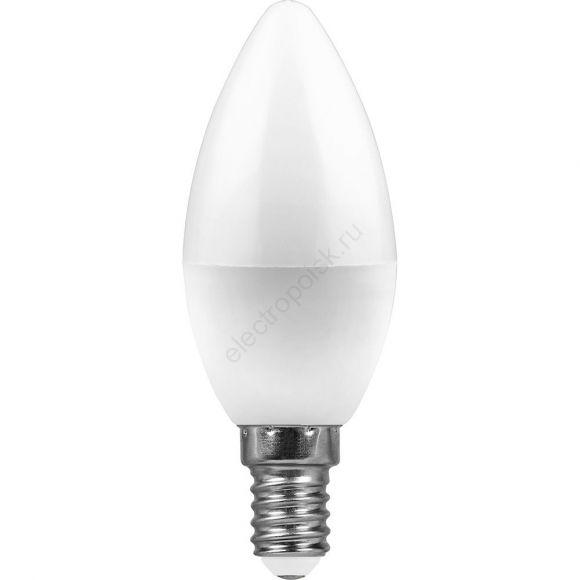 Лампа светодиодная LED 9вт Е14 белый матовая свеча (25799)
