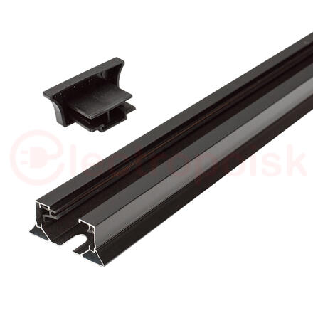 Шинопровод для трековых светильников 1м черный (в наборе токовод заглушка крепление) Шинопровод для трековых светильников 1м черный (в наборе токовод заглушка крепление)