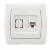 Розетка компьютерная RJ45 скрытая Маргарита белая