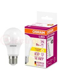 Лампа светодиодная LED 9Вт Е27 LS CLA75 FR теплый матовая Osram Лампа светодиодная LED 9Вт Е27 LS CLA75 FR теплый матовая Osram