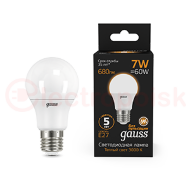 Лампа светодиодная LED 7 Вт 680 Лм 3000К теплая Е27 A60 Black Gauss Лампа светодиодная LED 7 Вт 680 Лм 3000К теплая Е27 A60 Black Gauss