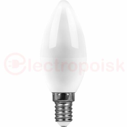 Лампа светодиодная LED 11вт E14 дневной матовая свеча