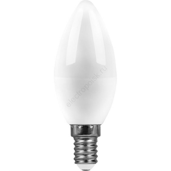 Лампа светодиодная LED 11вт E14 дневной матовая свеча (55171)