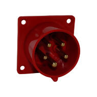 Разъем 380В, 5pin, пластик, для люльки ZLP (щитовая часть), папа