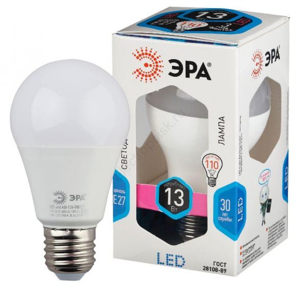 Лампа светодиодная LED A60-13W-840-E27(диод,груша,13Вт,нейтр,E27) (Б0020537)