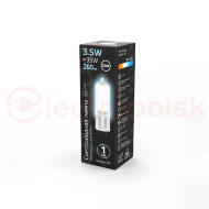 Лампа светодиодная LED 3.5 Вт 260 Лм 4100К белая G4 капсула 220 В стекло Black Gauss Лампа светодиодная LED 3.5 Вт 260 Лм 4100К белая G4 капсула 220 В стекло Black Gauss