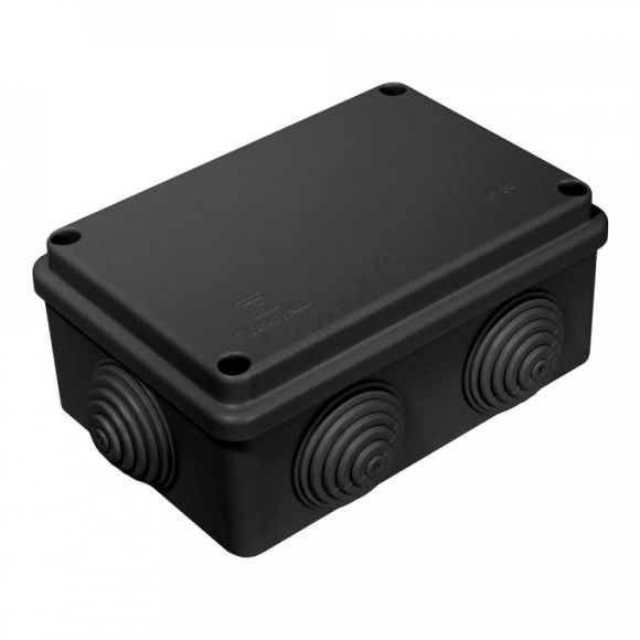 Коробка распределительная 40-0340-9005 для о/п безгалогенная (HF) черная 120х80х50 (64шт/кор) (40-0340-9005)
