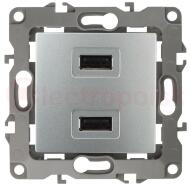 Устройство зарядное USB, 5В-2100мА, Эра12, алюминий, 12-4110-03 Устройство зарядное USB, 5В-2100мА, Эра12, алюминий, 12-4110-03