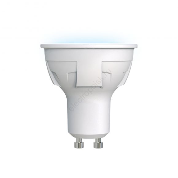 Лампа светодиодная LED 6вт 175-250В Форма JCDR матовый 500Лм GU10 4000К Uniel ЯРКАЯ (UL-00002421)
