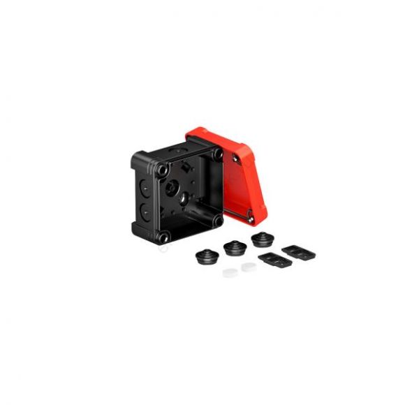 Распределительная коробка X01, IP 67, 95х95х60 мм, черная с красной крышкой (2005140)