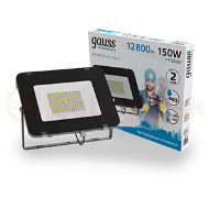 Прожектор светодиодный ДО-150 Вт 12800 Лм 6500К IP65 200-240 В черный LED Elementary Gauss Прожектор светодиодный ДО-150 Вт 12800 Лм 6500К IP65 200-240 В черный LED Elementary Gauss