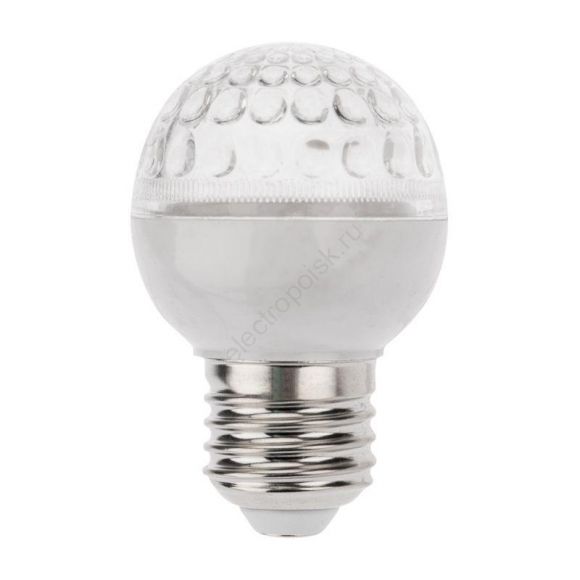 Лампа профессиональная шар 1 Вт E27 DIA 50 9 светодиодов желтый шар (405-211)