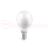 Лампа светодиодная LED 13вт Е14 дневной матовый шар