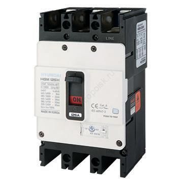 Автоматический выключатель HGM125H 3PT4S0000C 00125F 100-125A ток к.з. 38kA AC380/415В