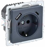 BRITE Роз. с з/к/ш 16А с USB A+C 18Вт РЮш11-1-БрМ мар. IEK BRITE Роз. с з/к/ш 16А с USB A+C 18Вт РЮш11-1-БрМ мар. IEK
