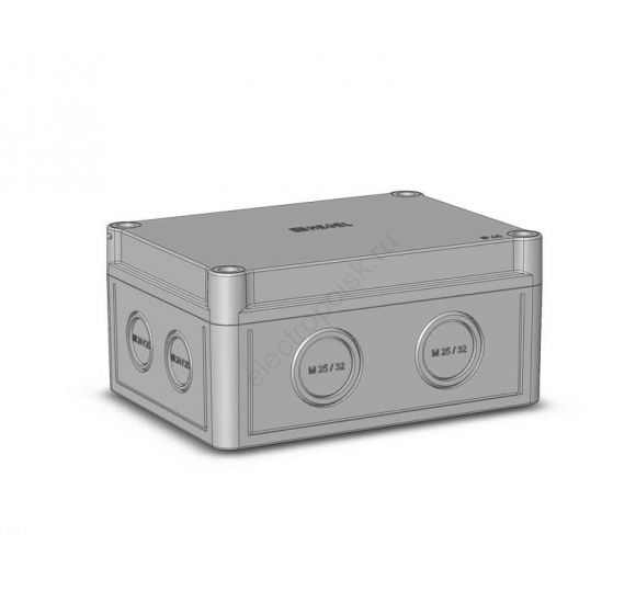 Коробка приборная КР2801-110 ПС для открытого монтажа, полистирол, светло-серый цвет (КР2801-110)