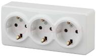 Розетка 3х2P+E Schuko, 16A-250В, ОУ, Эра Эксперт, белый, 11-2208-01 Розетка 3х2P+E Schuko, 16A-250В, ОУ, Эра Эксперт, белый, 11-2208-01