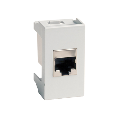 Розетка RJ-12 Viva 1 модуль серая
