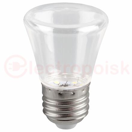 Лампа светодиодная LED 1вт Е27 прозрачный 6400К колокольчик Лампа светодиодная LED 1вт Е27 прозрачный 6400К колокольчик