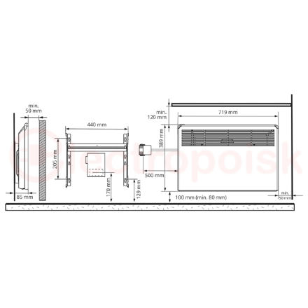 Конвектор FinnHeat,эл.термост, коробка, 750Вт