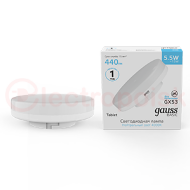 Лампа светодиодная LED 5.5 Вт440 Лм 4100К белая GX53 таблетка Basic Gauss Лампа светодиодная LED 5.5 Вт440 Лм 4100К белая GX53 таблетка Basic Gauss