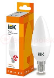 Лампа светодиодная LED 7вт Е14 тепло-белый матовая свеча ECO Лампа светодиодная LED 7вт Е14 тепло-белый матовая свеча ECO