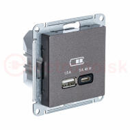 ATLASDESIGN USB РОЗЕТКА A + тип-C 45W высокоскор.заряд. QC, PD, механизм, МОККО ATLASDESIGN USB РОЗЕТКА A + тип-C 45W высокоскор.заряд. QC, PD, механизм, МОККО