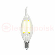 Лампа светодиодная LED 5вт 200-250В свеча на ветру диммируемая 450Лм Е14 4000К Uniel Air филамент Лампа светодиодная LED 5вт 200-250В свеча на ветру диммируемая 450Лм Е14 4000К Uniel Air филамент