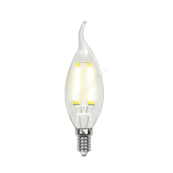 Лампа светодиодная LED 5вт 200-250В свеча на ветру диммируемая 450Лм Е14 4000К Uniel Air филамент (UL-00002865)