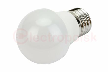 Лампа светодиодная LED 6вт E27 белый матовый шар