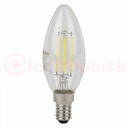 Лампа светодиодная филаментная LED Star Свеча 5Вт (замена 60Вт), 600Лм, 4000К, цоколь E14 OSRAM
