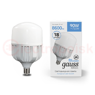 Лампа светодиодная LED 90 Вт 8600 Лм 6500К холодная E40 T160 Basic Gauss Лампа светодиодная LED 90 Вт 8600 Лм 6500К холодная E40 T160 Basic Gauss
